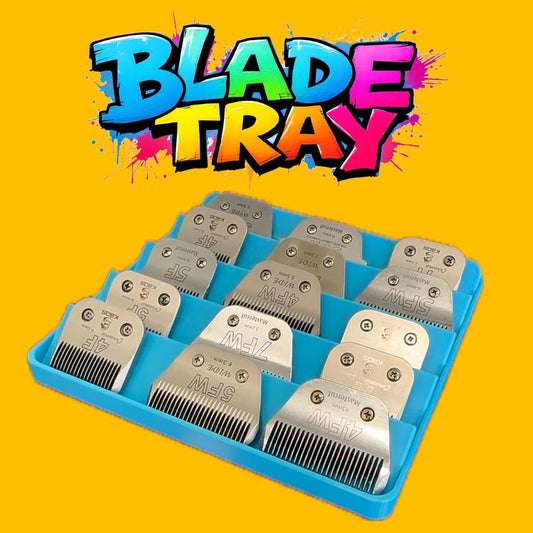 Dog Grooming Clipper Blade Holder: 3D Printed Organizer, Holds 12 Blades